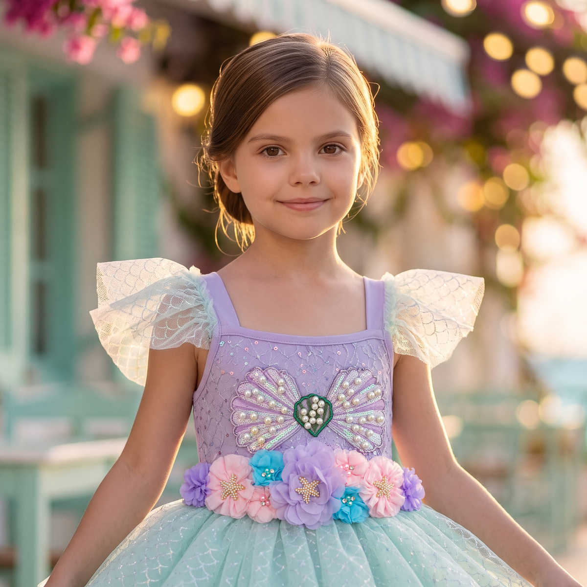 Mermaid Tutu Dress — detail editorial