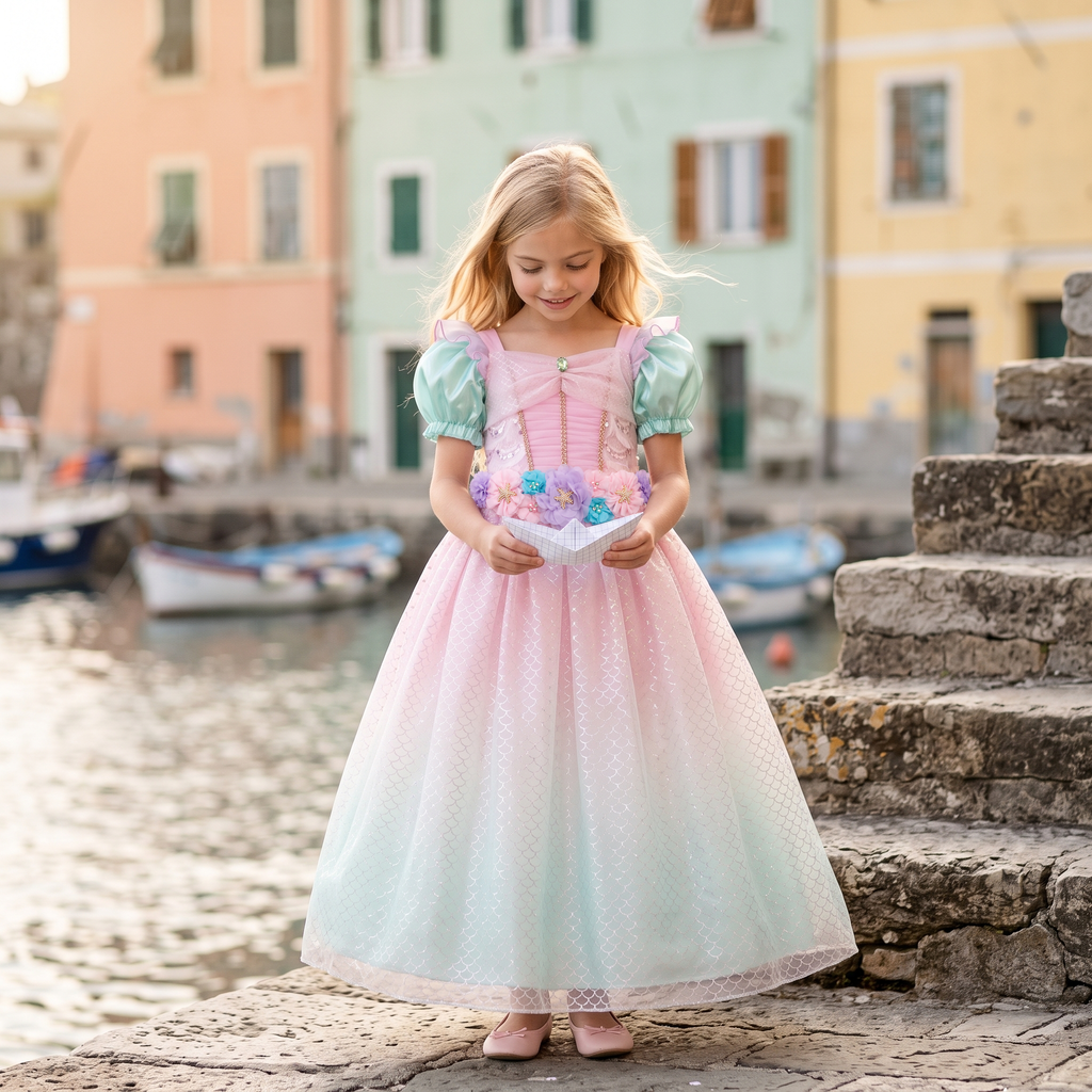 Pink Mint Mermaid Dress — paper boat editorial