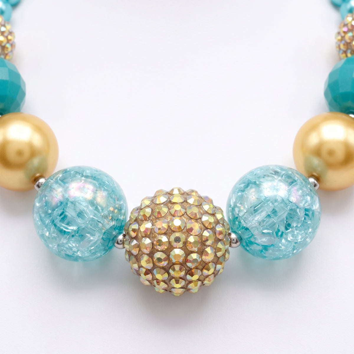 Crackle and pave beads
