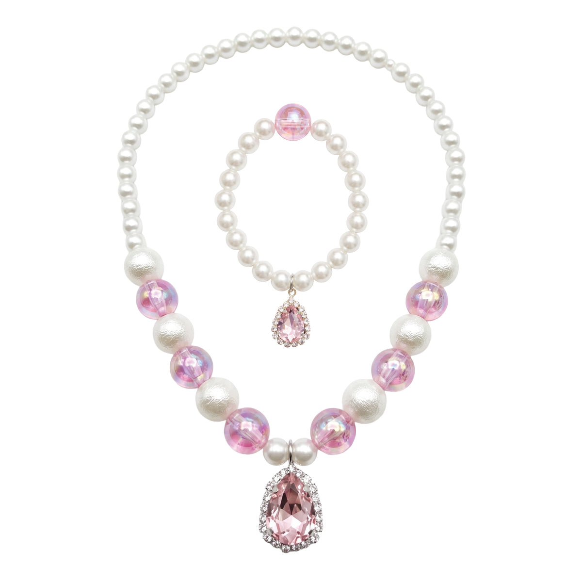 Pearl necklace and matching bracelet