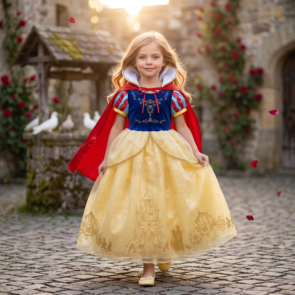 Castle Cape Dress — shown on a child