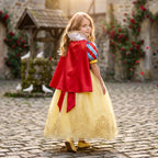 Castle Cape Dress — back view on a child