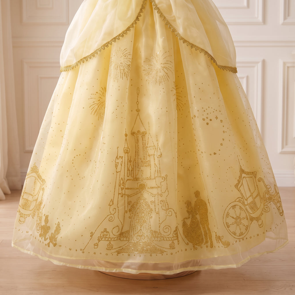 Castle Cape Dress — close up of skirt