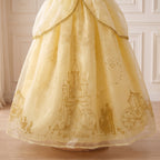 Castle Cape Dress — close up of skirt