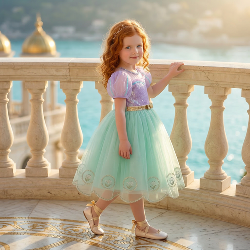 Little Mermaid Seafoam Princess Gown