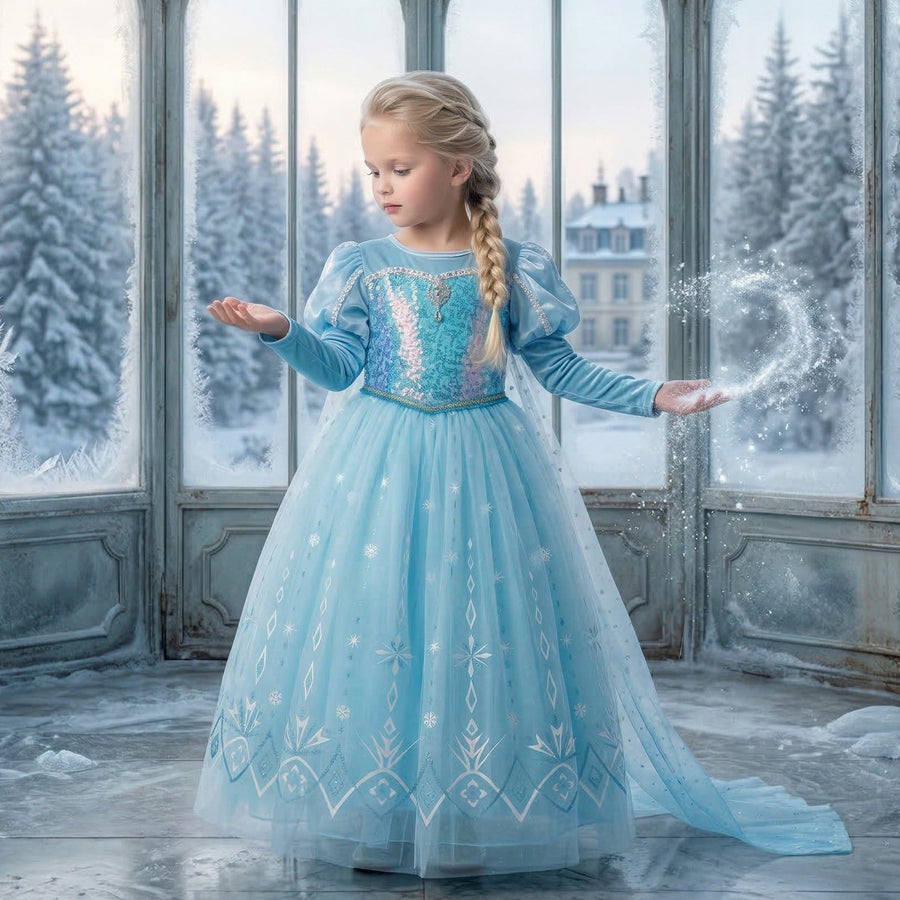 Ice Queen Velvet Snow Gown