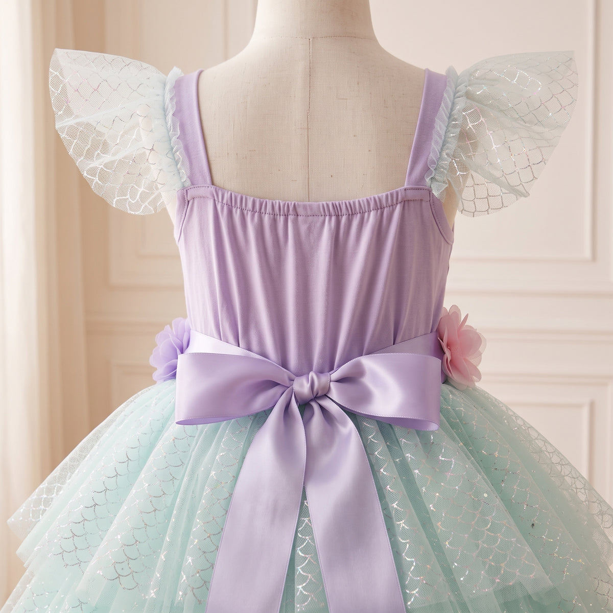Mermaid Tutu Dress — back bow close-up