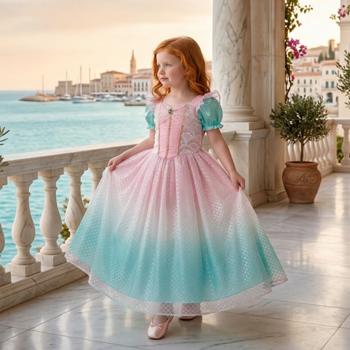 Little Mermaid Seaside Princess Gown