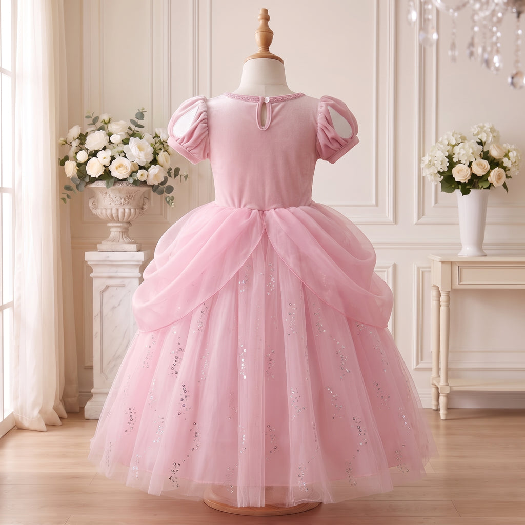 Back view of Pink Mermaid Gown