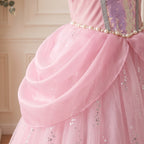 Pink Mermaid Gown — swag close-up