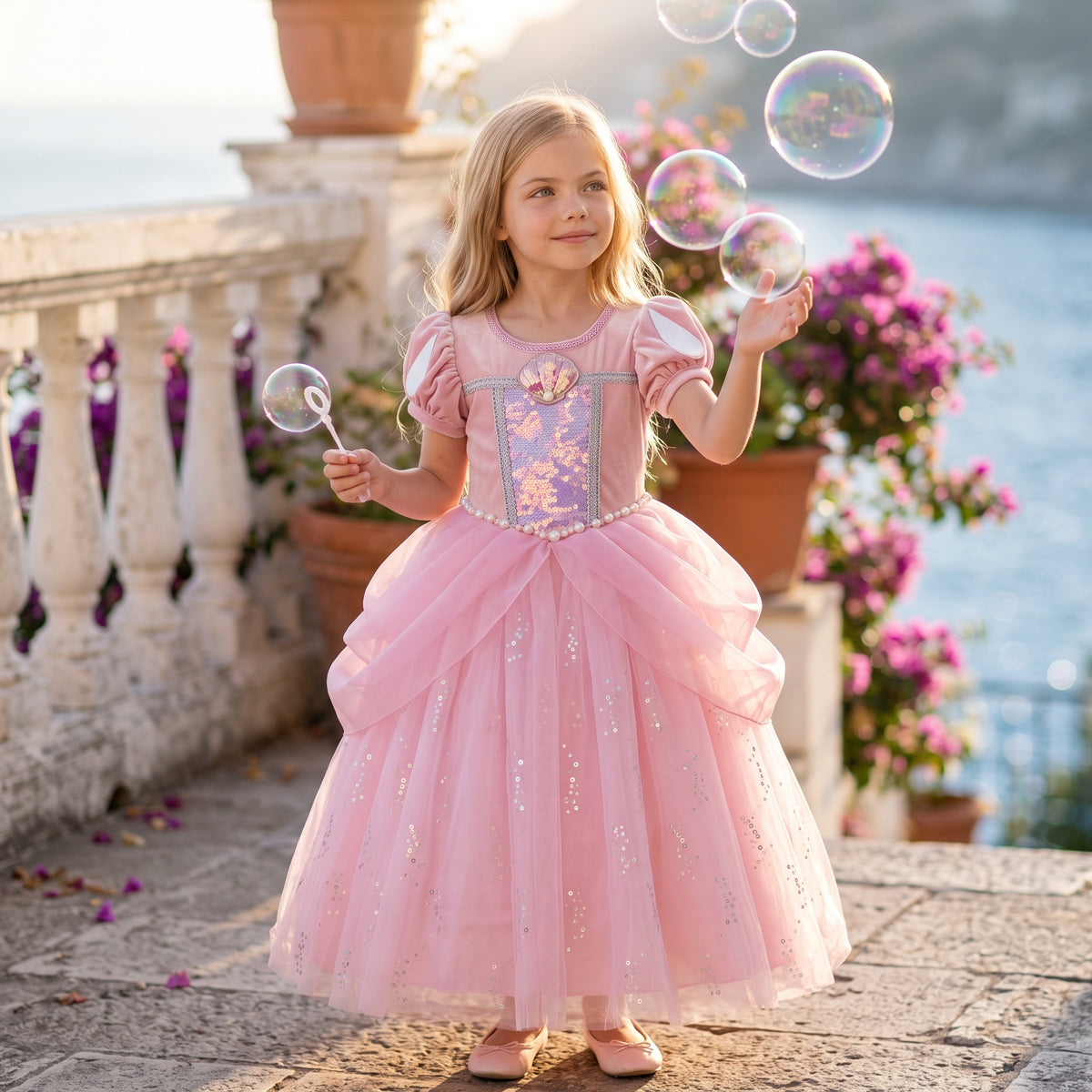Pink Mermaid Gown — mermaid gown 11 bubbles editorial