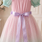 Pink Mint Mermaid Dress — back bow close-up