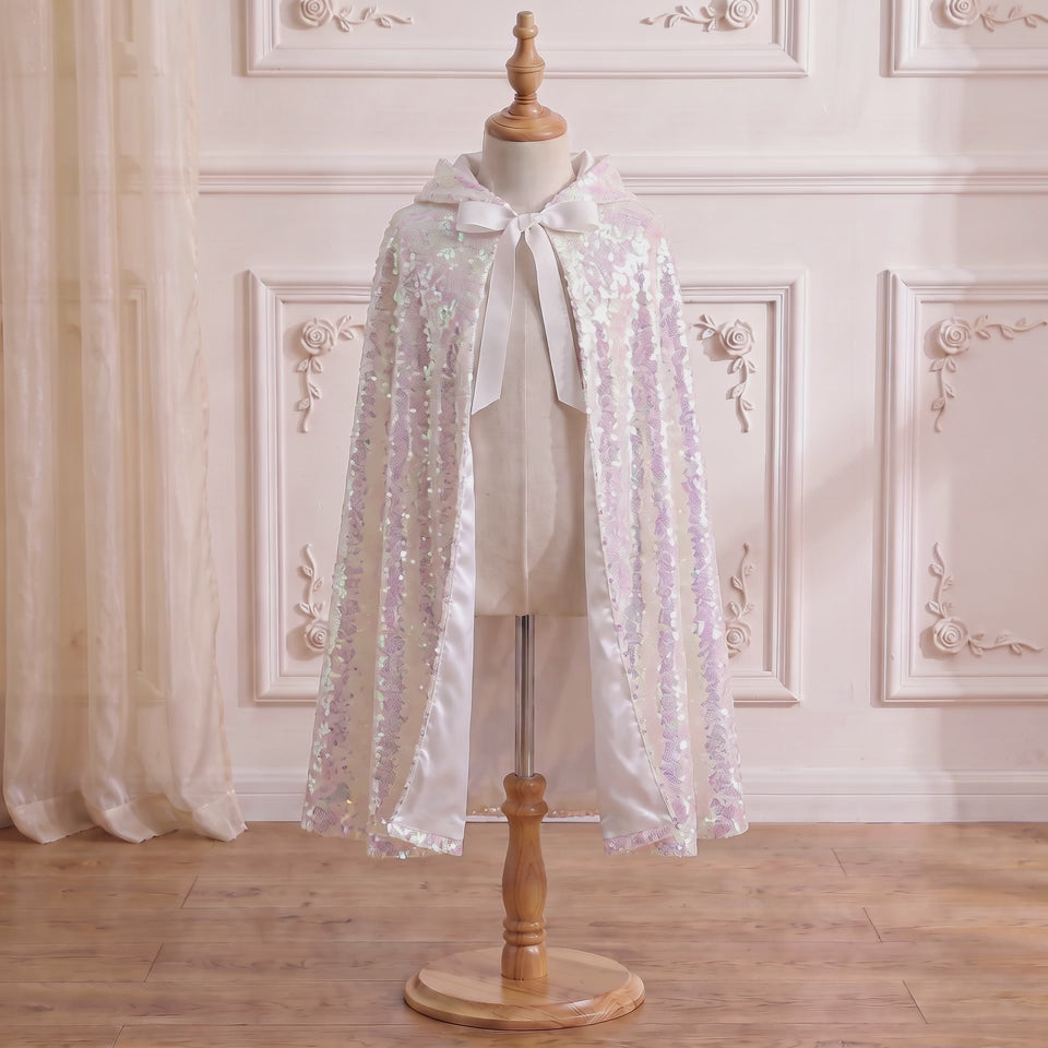 Ice Queen Frostlight Cape 360-degree view on a mannequin