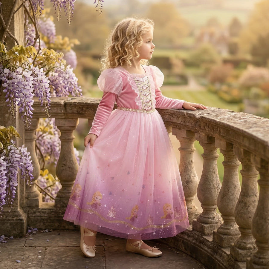 Rapunzel Pink Tower Princess Gown