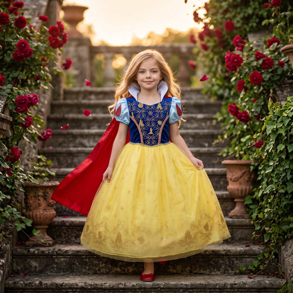 Snow White Glitter Dress — shown on a child