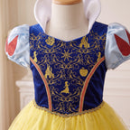 Snow White Glitter Dress — close up of bodice print