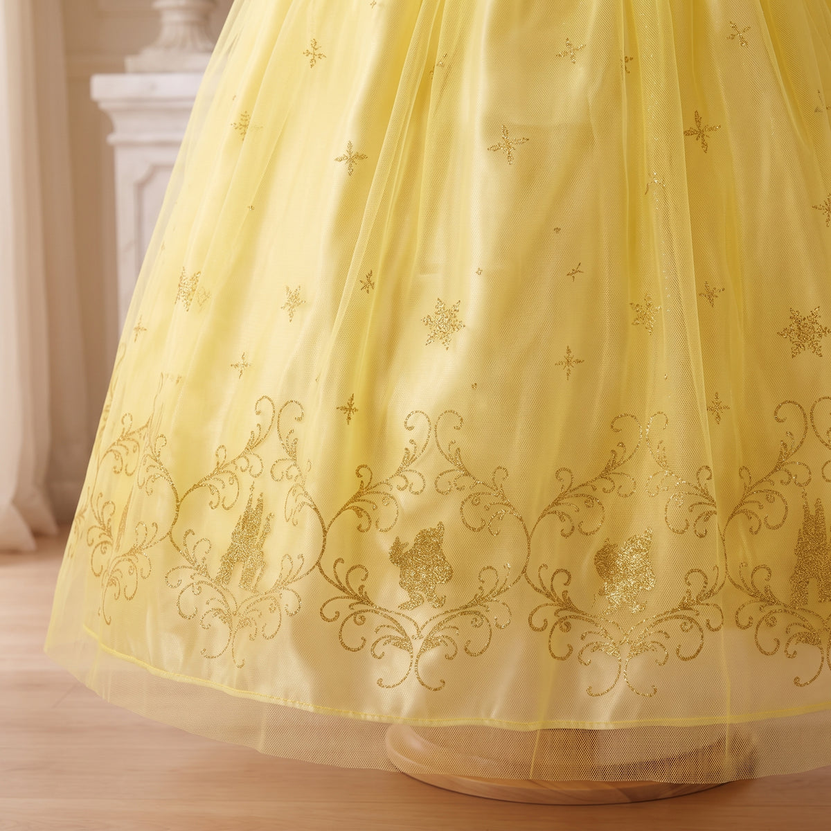 Snow White Glitter Dress — close up of skirt border