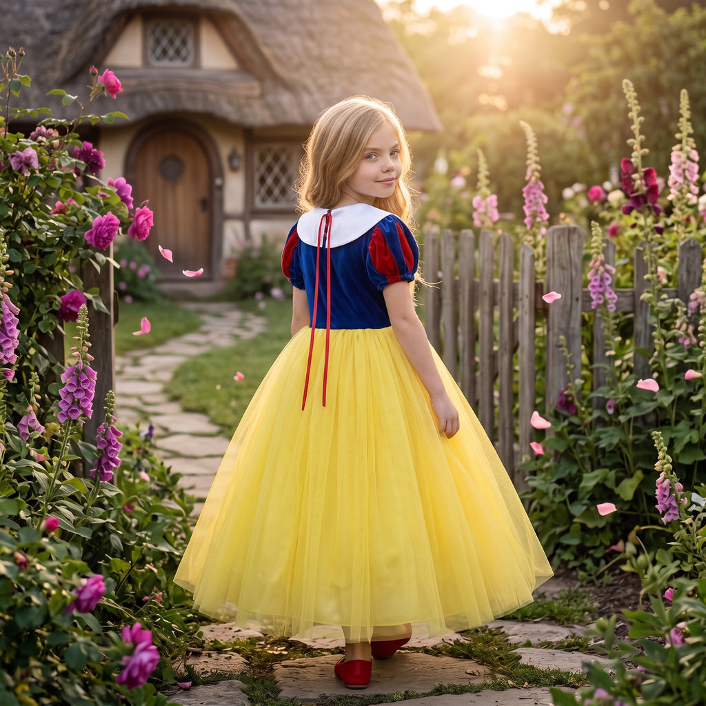 Snow White Tulle Dress — back view on a child