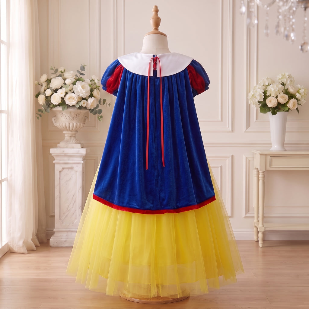 Snow White Tulle Dress — back display with included cape
