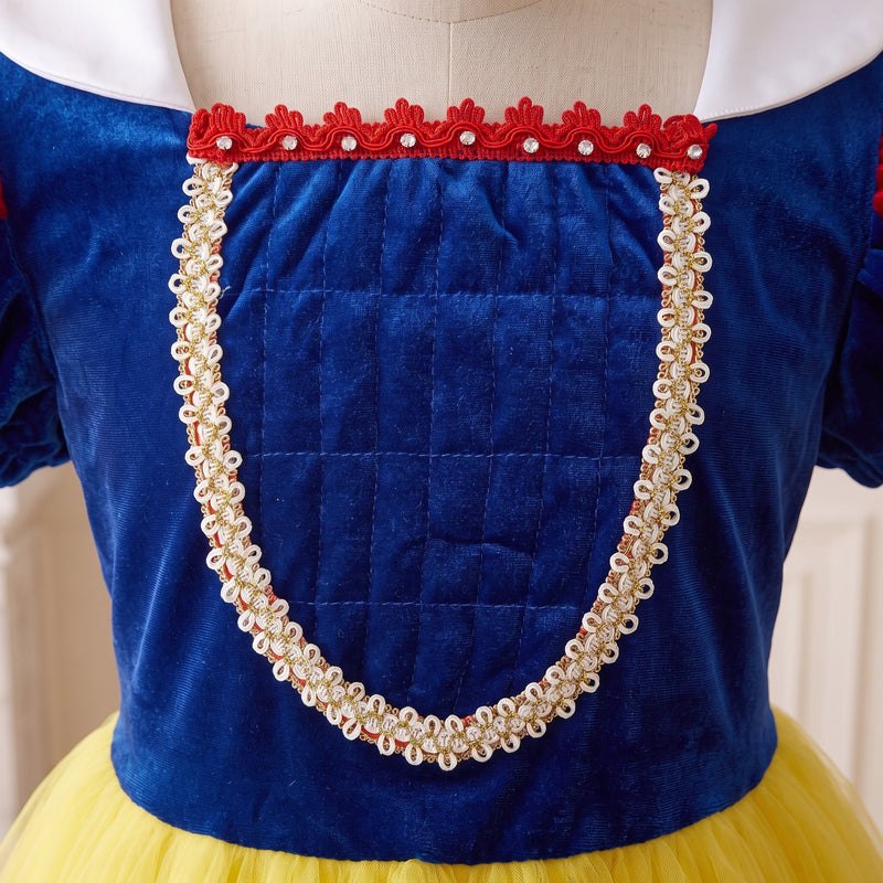 Snow White Tulle Dress — close up of bodice trim
